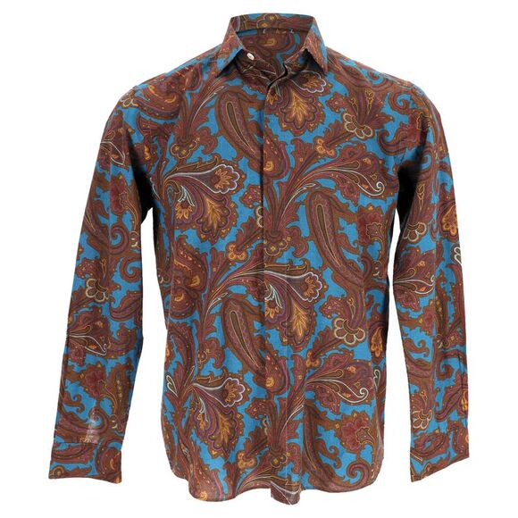 Etro Paisley Print Shirt in Multicolor Cotton